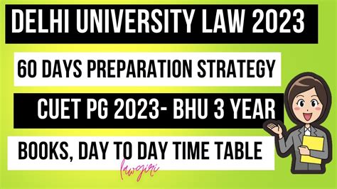 How To Prepare For CUET PG Law Entrance Exam 2023 How To Prepare For DU