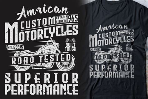 American Custom Motorcycles T Shirt Graphic By Teexe · Creative Fabrica