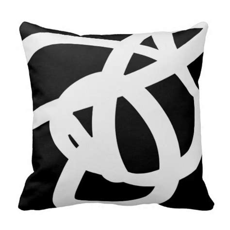 Black And White Abstract Art Throw Pillow Zazzle Throw Pillows Black And White Abstract Pillows