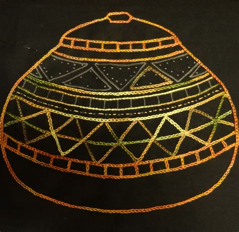 Basket Weaving African Folklore Embroidery Style Catherine Redford