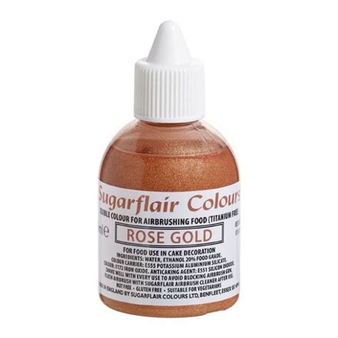 Sugarflair Airbrushfarbe Rose Gold Fl Ssigfarben Lebensmittelfarben