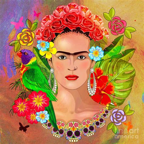 Frida Kahlo Painting Poster By Mark Ashkenazi Mark Ashkenazi Official