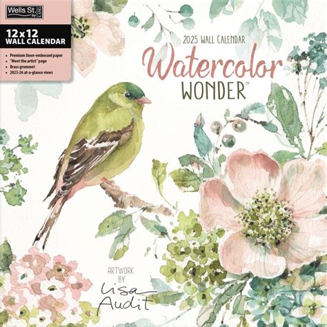 Watercolor Wonder By Lisa Audit 2025 Wall Calendar