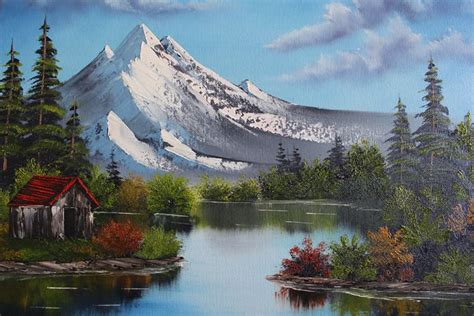 Mountain Reflection Ashwini Biradar Paintings Prints Landscapes