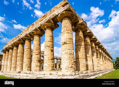 Temple of Hera the famous Paestum Stock Photo - Alamy