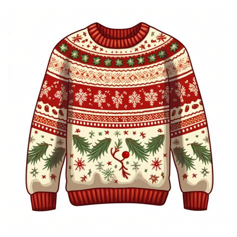 Premium Photo Ugly Christmas Sweater Clipart Isolated On White Ba