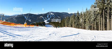 The Slope S Panorama Of Bukovel Ski Resort Ukraine Stock Photo Alamy