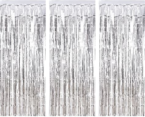 Sumind Pack Foil Curtains Metallic Tinsel Curtains Foil Fringe