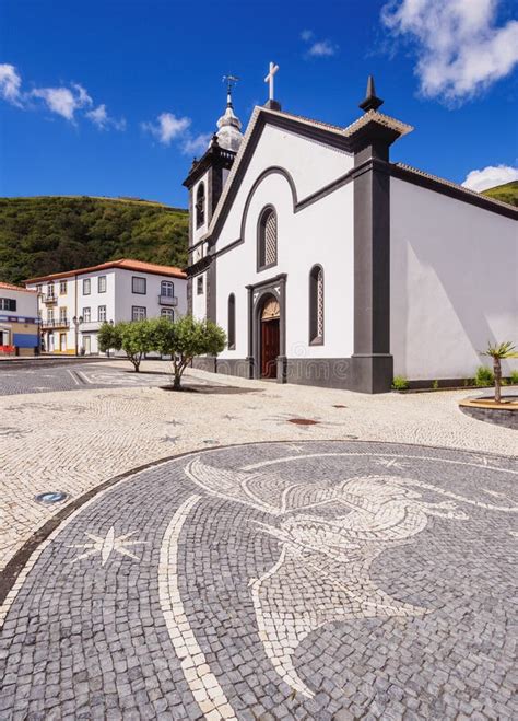 Chiesa Madre A Velas Isola Di San Jorge Azzorre Fotografia Stock