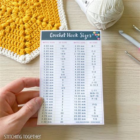 Crochet Hook Conversion Chart Printable Etsy