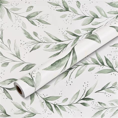 Bezavea 445x300 CM Green Willow Leaf Hedgerow Wallpaper Peel And Stick