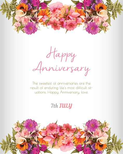 Weeding and anniversary invitation card with multiple floral background ...