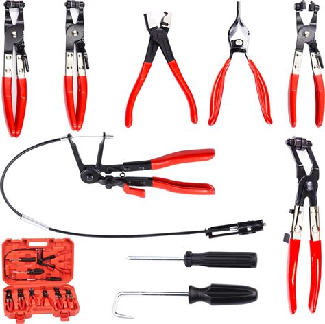 Prokomon 9pc Hose Clamp Pliers Hose Clamp Remover Kit With Flexible