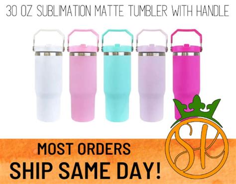 Sublimation Ounce Flip Straw Tumbler Carry Handle Stainless Steel