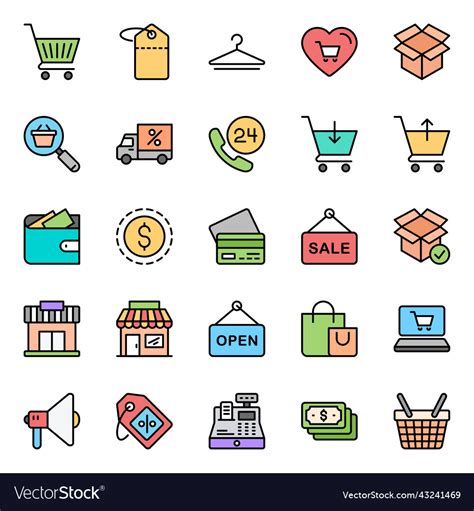 Shopping And E Commerce Royalty Free Vector Image