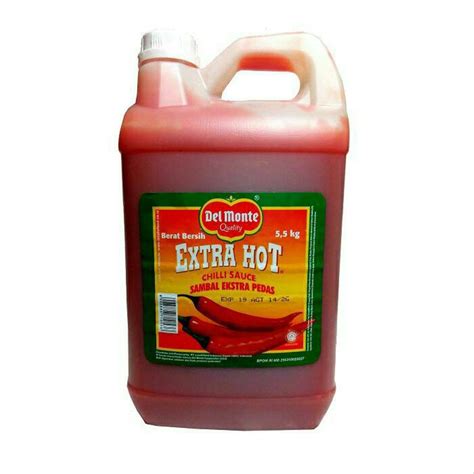 Jual Saos Sambal Delmonte Jerigen Extra Hot Ekstra Pedas 55kg Diskon Di