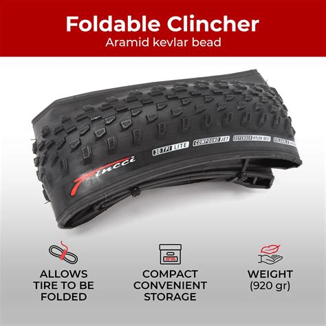 Fincci Pair 29 X 2 10 Inch Bike Tire 52 622 Foldable Tires With 1mm