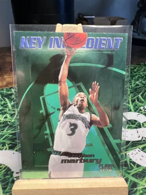 1997 98 FLEER KEY ingrédient Stephon Marbury Minnesota Timberwolves 7