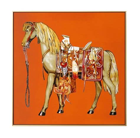 Horse Canvas Hermes Print Saudi Poster Abstract Art Animal Print Modern Home Decor Wall Decor ...