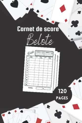 Carnet De Score Belote Bloc Note Pour Noter Les Points De Votre Jeu De