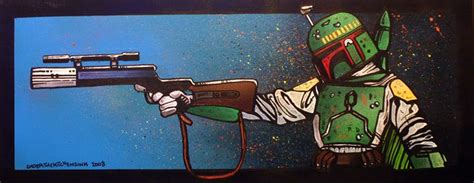 Boba Fett Abstract Grafitti Style Original Paintings And Prints