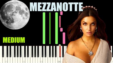 MEZZANOTTE ELETTRA LAMBORGHINI PIANO TUTORIAL difficoltà MEDIUM