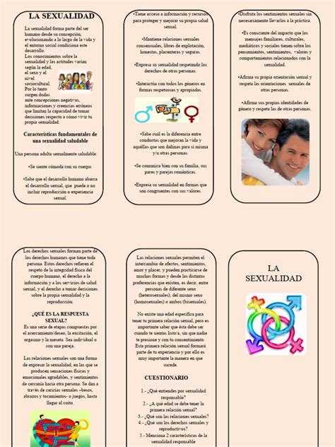 Triptico De La Sexualidad 2 Pdf La Sexualidad Humana Relaciones Sexuales