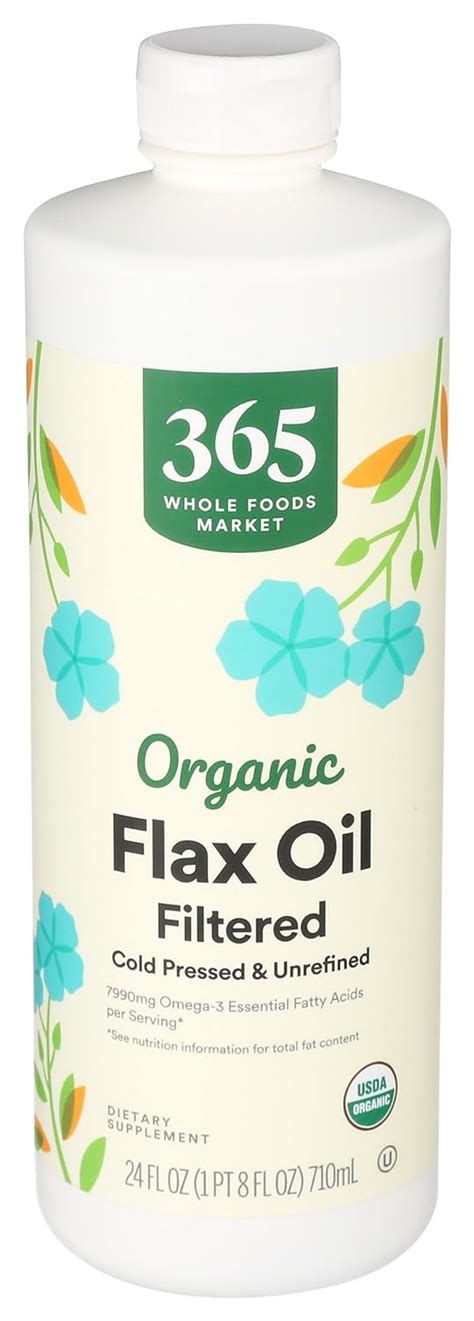 Amazon 365 By Whole Foods Market Flax Oil Filtered Organic 24 Fl