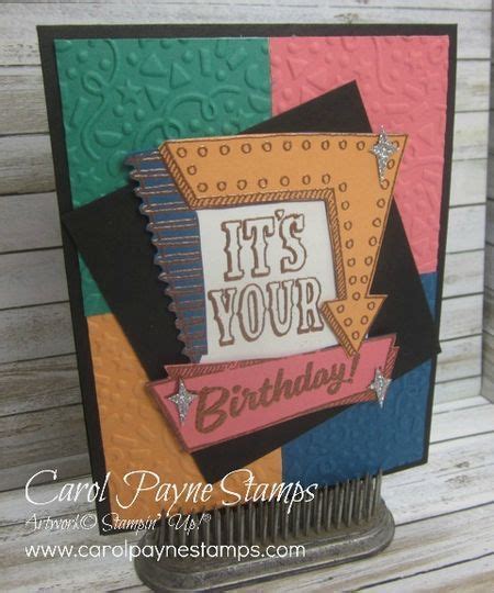 Stampin Up Marquee Messages Color Blocked Stamping Up Cards