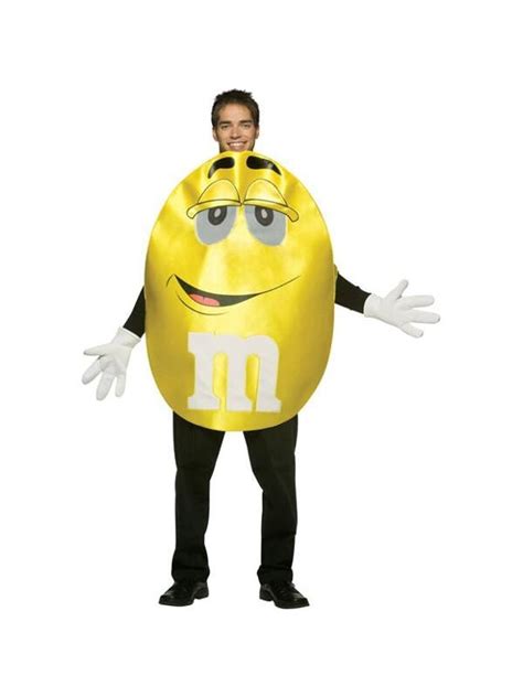 Adult Deluxe M&M Yellow Character Costume | Costumeish – Cheap Adult ...