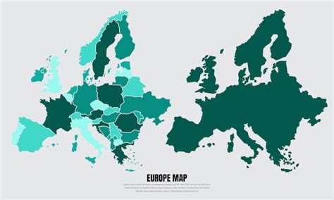 Colecci N De Silueta Europa Mapas Dise O Vector Europa Mapas Dise O