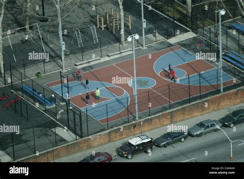 View Of A Basketball Court In Brooklyn Downtown New York City Photo