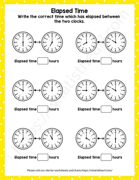 Elapsed Time Worksheet For Grade 3 Exercise 1 Answer Key Included Elapsed Time Worksheets