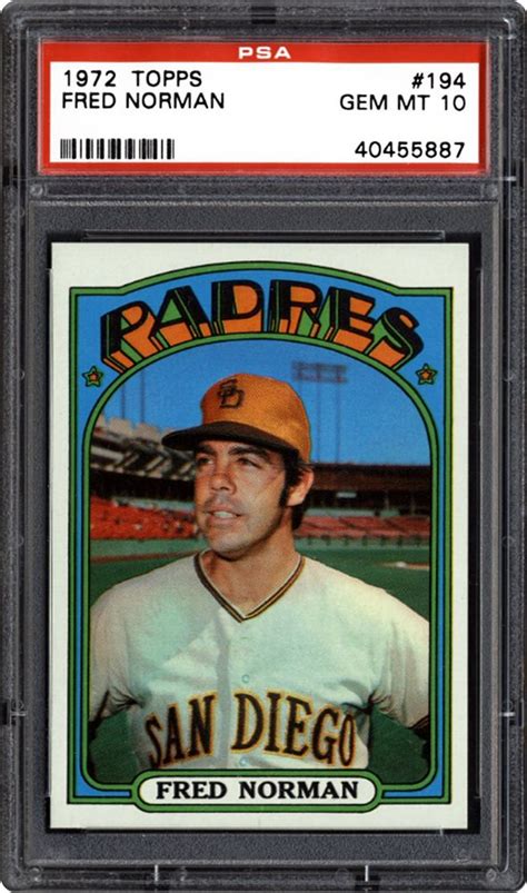 1972 Topps Fred Norman Psa Cardfacts®