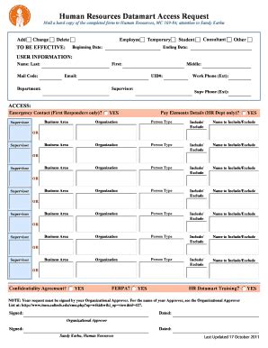 Fillable Online Forms Caltech Human Resources Datamart Access Request