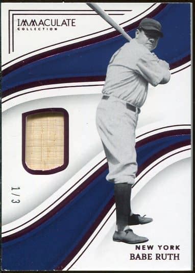 WOW 2023 Panini Immaculate Collection Babe Ruth Game Used Bat Relic