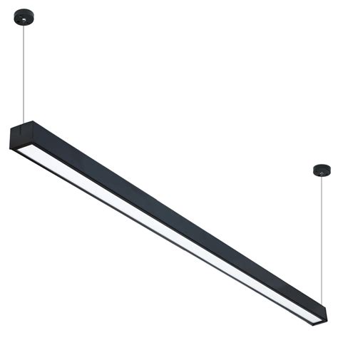 L Mpara Colgante Lineal Cm Oficina M Dulo Led Negro W Ancho