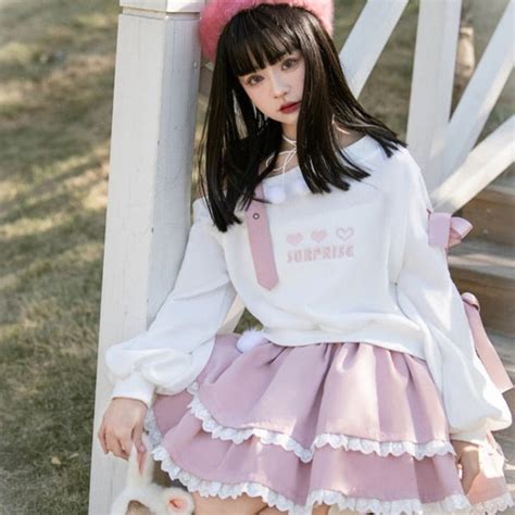 Surprise Me Pastel Goth Clothing Skirt And Top Set Kawaii Babe