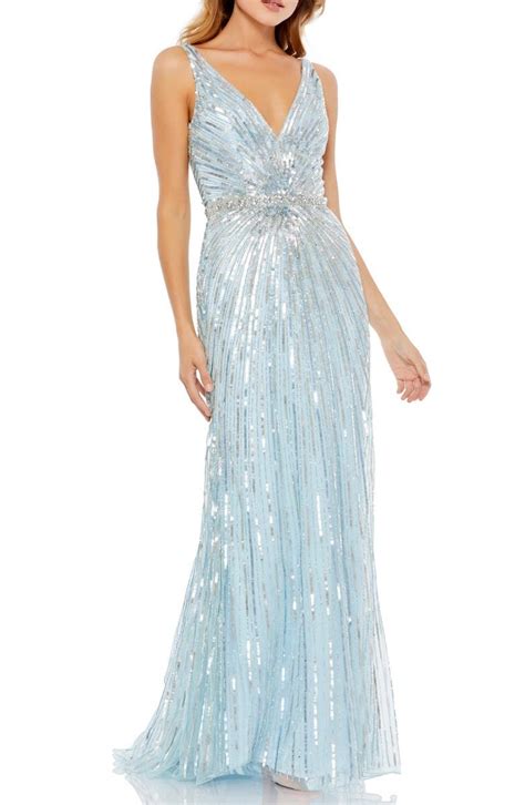 Mac Duggal Starburst Sequin Column Gown Nordstrom