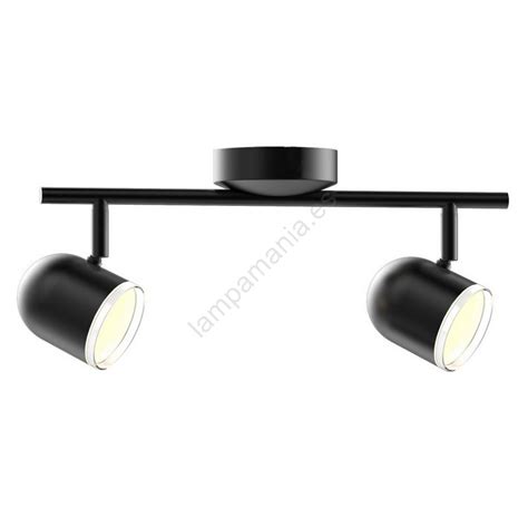 Foco LED RAWI 2xLED 4 2W 230V Negro Lampamania