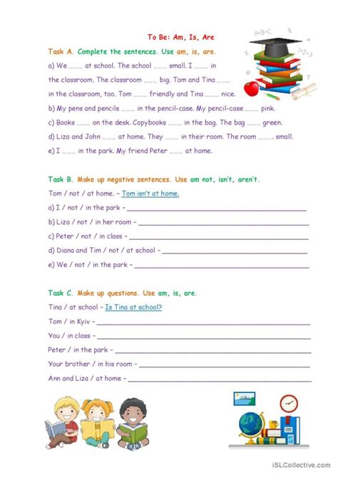 To Be Am Is Are General Gramma English Esl Worksheets Pdf And Doc