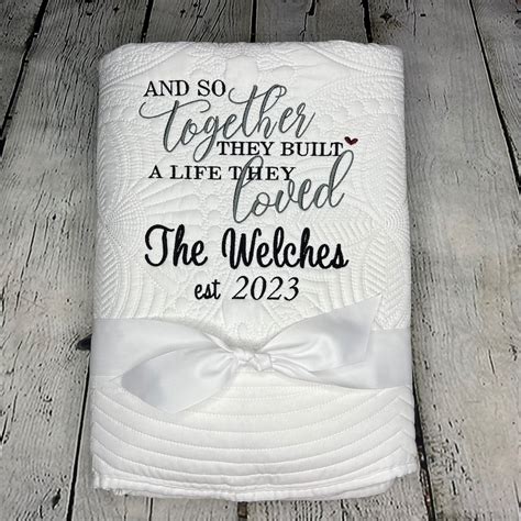 Wedding Quilt, Personalized Wedding Gift, Wedding Blanket, and so ...