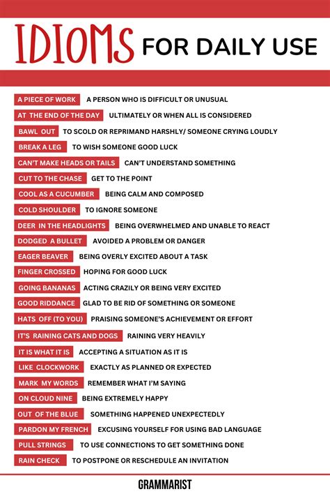 Idioms Definitions And List Of 1100 Examples In 2024 English