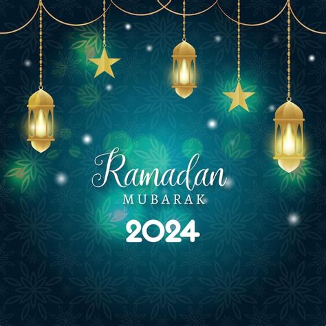 Banner de ramadan kareem 2024 con diseño de fondo azul y verde 08