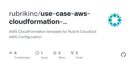 Github Rubrikinc Use Case Aws Cloudformation Template Cloudout S