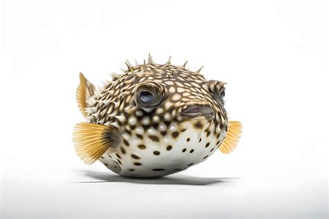 Premium Photo A Puffer Fish With A White Background