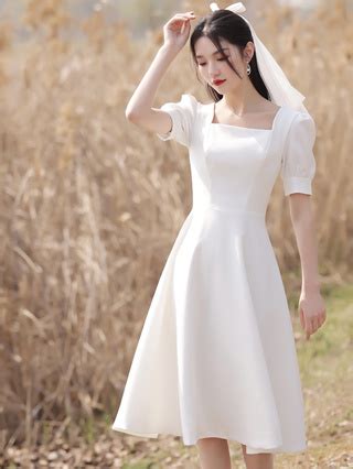 Korean Long Fitted Plain White Dress For Woman Casual Formal Elegant