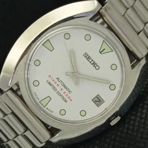 Genuine Vintage Seiko Automatic A Japan Mens Date White Watch