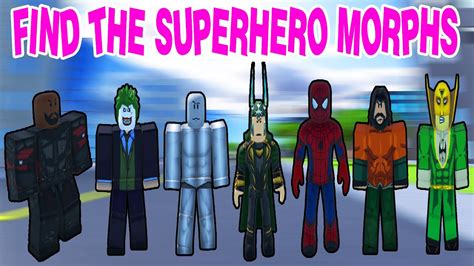 How To Get Superhero Morphs Badges In Find The Superhero Morphs Youtube