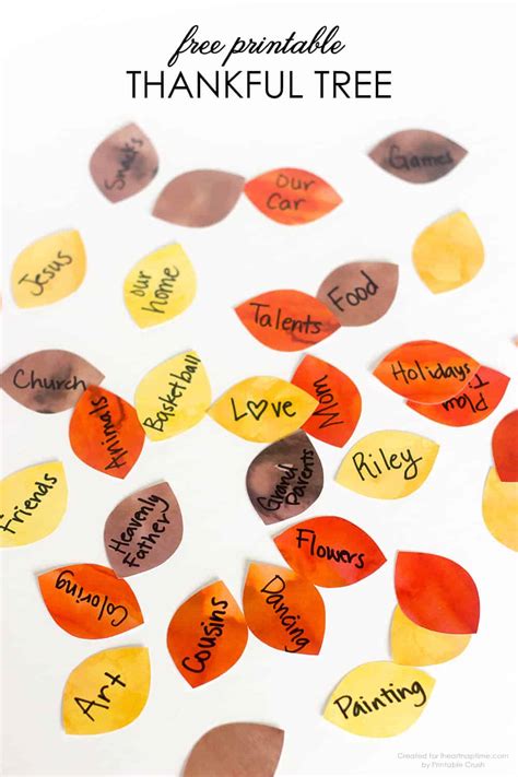 Free Thanksgiving Thankful Tree Printable I Heart Naptime